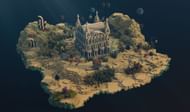 An elaborate and downloadable underwater temple (Image via Sufficient_Jump3061/Reddit)
